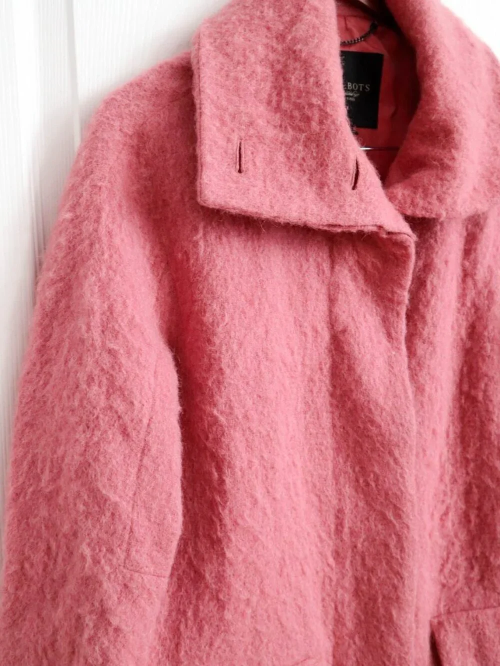 Talbots Petites Wool Alpaca Mohair Blend Jacket Coat Pink Sz M - Picture 2 of 10